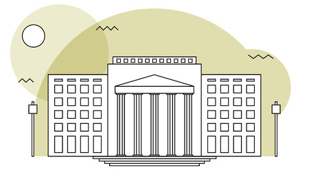 Courthouse or institution departmentのイラスト素材