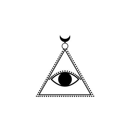 Sacred geometry forms. Magical totem. Alchemy, religion, philosophy hipster elements and logoのイラスト素材