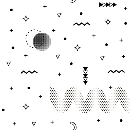 Seamless Memphis background. Abstract pattern fashion. It can be used in printing, website background and fabric design.のイラスト素材