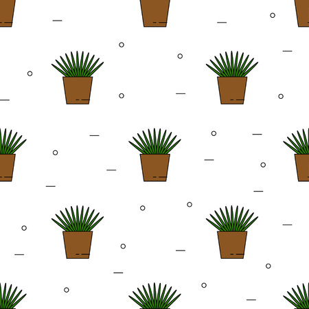 House plants seamless pattern.のイラスト素材