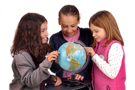 little girls posingの写真素材