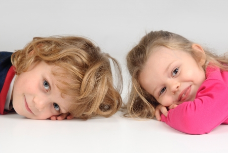 little kids posingの写真素材