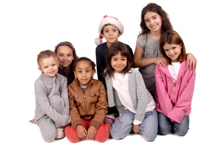 little kids isolatedの写真素材