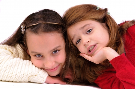 little girls posingの写真素材