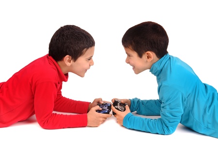 little boys playing video games