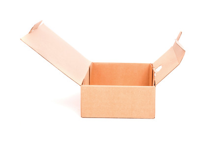 cardboard box isolated in white