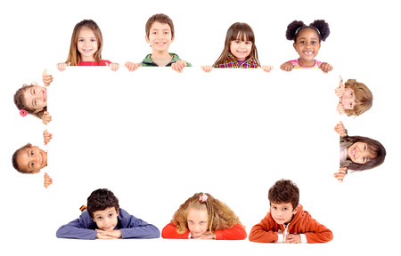 little girl isolated in whiteの写真素材