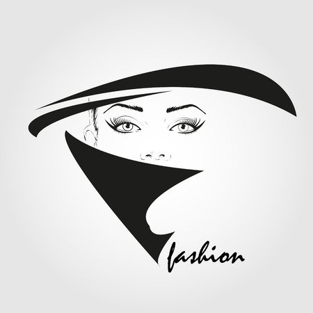 Fashion girl in sketch-style. Vector illustration.のイラスト素材