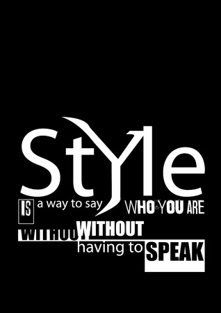 Fashion quote. Dark background. Vector illustrationのイラスト素材
