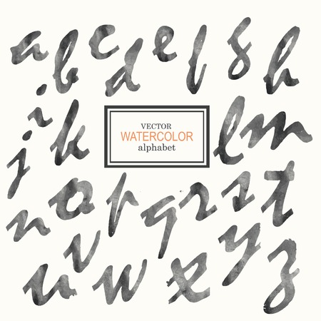 Watercolor letters of the alphabeth.のイラスト素材