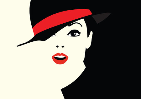 Fashion woman in style pop art. Vector illustrationのイラスト素材