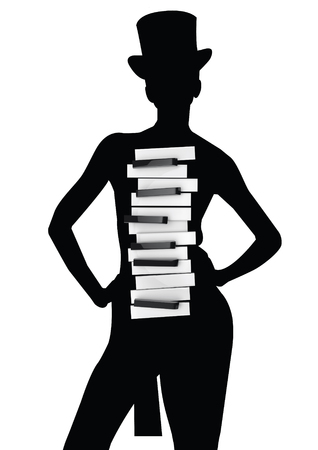 Retro a poster with the stylish girl.の写真素材