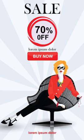 Set of fashion sale banners.のイラスト素材