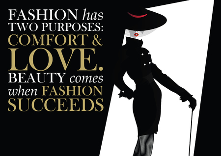 Fashion quote with woman in style pop art, vector illustration.のイラスト素材