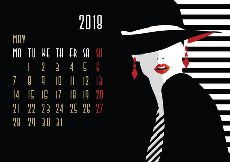 May 2018 calendar icon.のイラスト素材