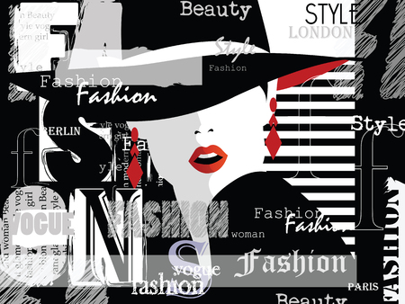 Fashion woman in style pop art.の写真素材