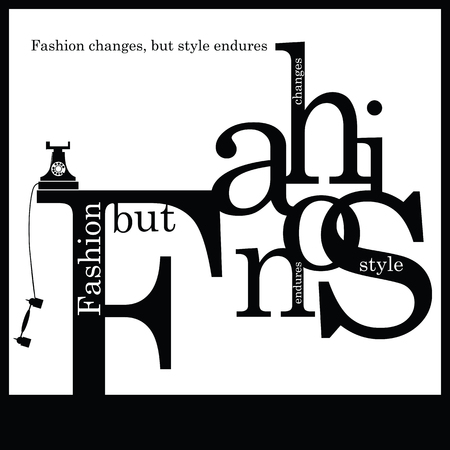 Inspirational quotation about fashion and style. Vector illustration.のイラスト素材