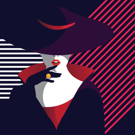 Fashion woman in style pop art.のイラスト素材