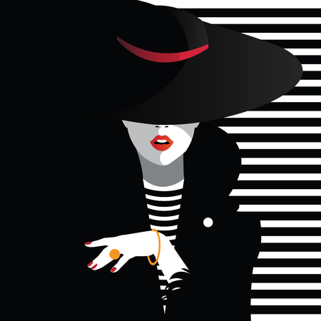 Fashion woman in style pop art. Vector illustrationのイラスト素材