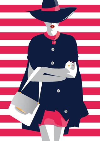 Fashion woman in style pop art. Vector illustrationのイラスト素材