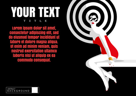 Fashion illustration in Pop art style. Vector illustration.のイラスト素材