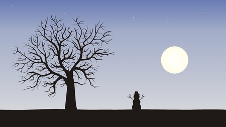 Four seasons vector illustration - winterのイラスト素材