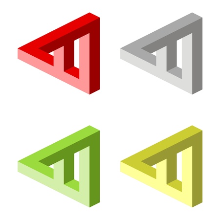 Optical illusion vector illustration on white backgroundのイラスト素材