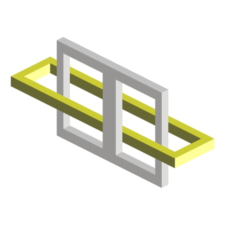 Optical illusion vector illustration on white backgroundのイラスト素材