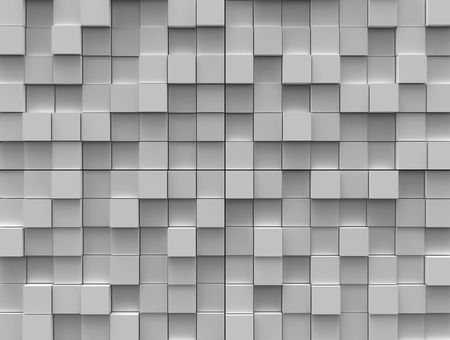 Abstract background - different white cubesの写真素材