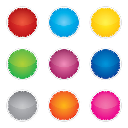 Price, promotion or bestseller vector blank stickers with different colorsのイラスト素材