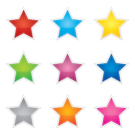 Price, promotion or bestseller vector blank stickers with different colorsのイラスト素材