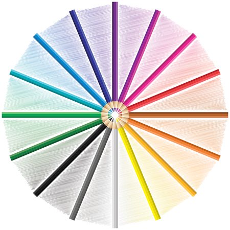 Bunch of different colored crayons set isolated on white backgroundのイラスト素材