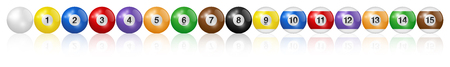 Billiard balls. Vector high quality illustration.