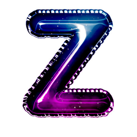 Symbol Z made of 3d letters isolated on white backgroundの写真素材