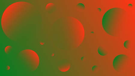Bright abstract background of green and orange balls. Background for advertising, cards, banners,...