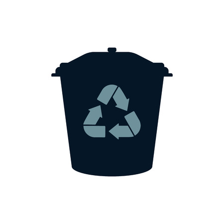Trash can with recycle sign.のイラスト素材