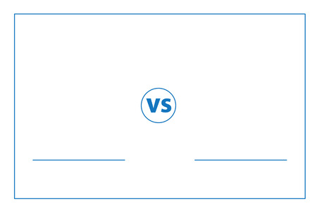 Versus screen.Banner in a simple flat line style.Football field. Blue and white color.のイラスト素材