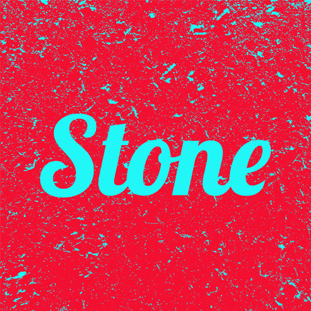 Inscription stone on a red grunge background. Banner .Vector illustration.のイラスト素材