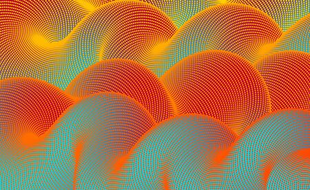 3D geometric shape. Abstract fluid background. Vector illustration. Dynamic twisted line. Giant abstract figures in the form of a pipe. Abstract texture for posters, presentations, flyers, invitations, banners.のイラスト素材