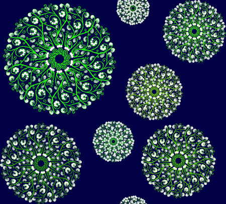 Ornamental round floral background.のイラスト素材