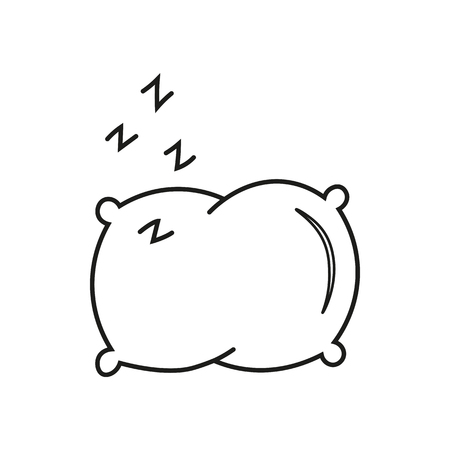 Pillow line vector iconのイラスト素材