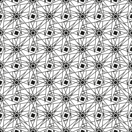 Geometric seamless pattern in black and whiteのイラスト素材