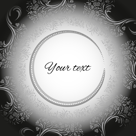 Template for greeting cards in black and whiteのイラスト素材