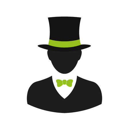 Vector icon man in retro style for websitesのイラスト素材