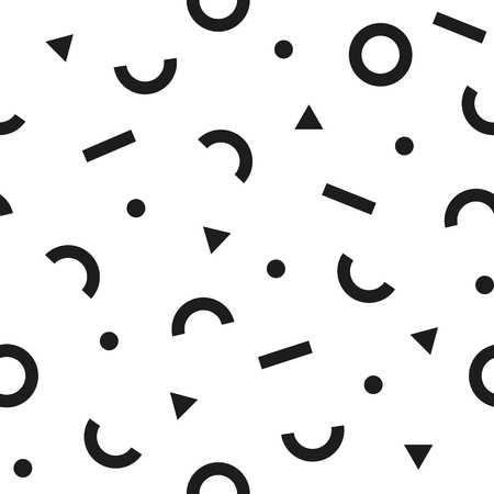 Simple abstract monochrome seamless patternのイラスト素材