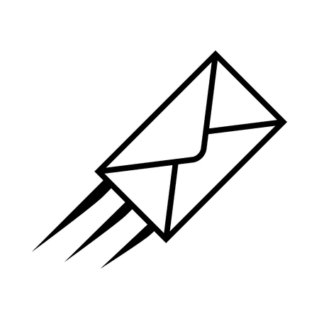 Fast mail icon isolated on white background illustration.のイラスト素材