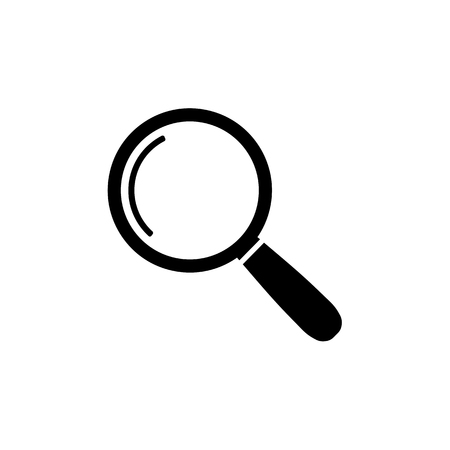 Magnify icon. Modern flat pictogram. Magnifying glass sign. Search icon isolated on background. Simple vector symbol for web site design or button to mobile app.のイラスト素材