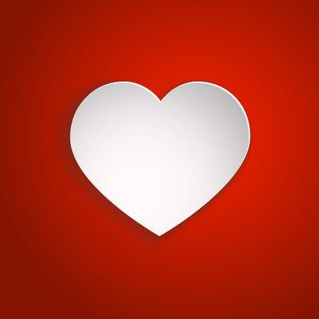 White paper cut love heart for Valentine s dayのイラスト素材
