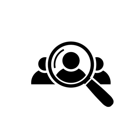 Human Resource Icon. Search for employees and jobのイラスト素材