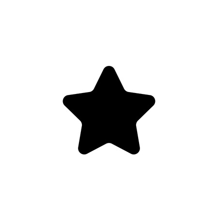 Star icon in flat style. Star symbol isolated on white background. Simple star abstract icon in black. Vector illustration for graphic design, Web, UI, mobile uppのイラスト素材